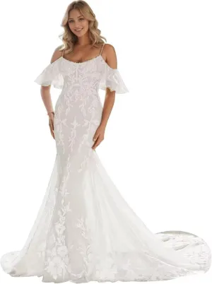 Tulle Lace Wedding Dresses for Bride 2025 Mermaid Off Shoulder A-Line V-Neck Beach Wedding Bridal Gowns for Women