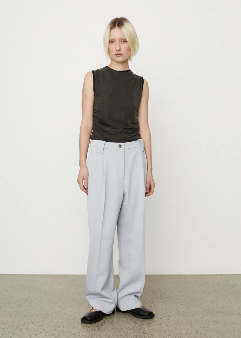 Twill Suiting Pleated Pants