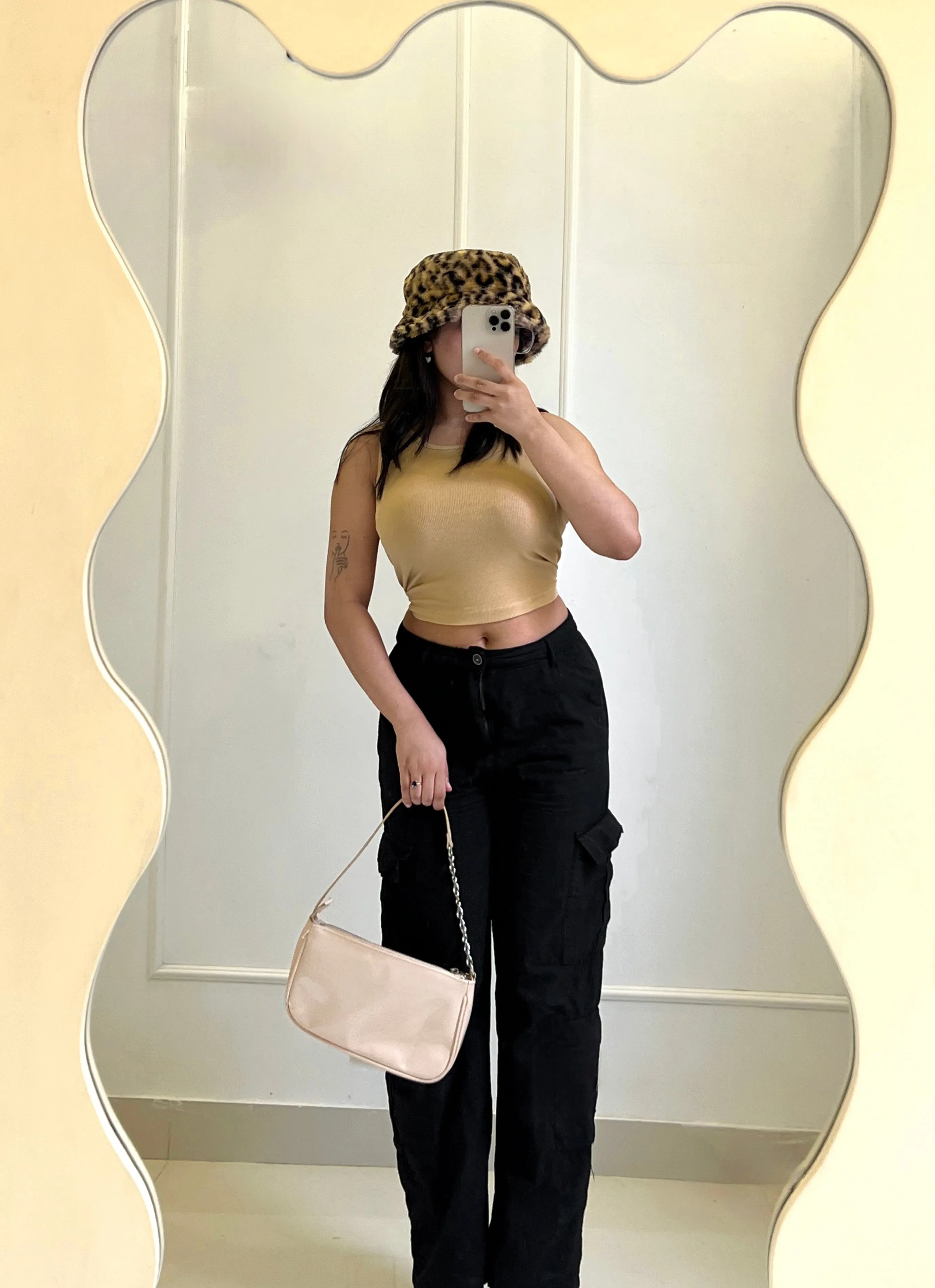 UNISEX Shadowed Night Black Parachute Cargo Pants