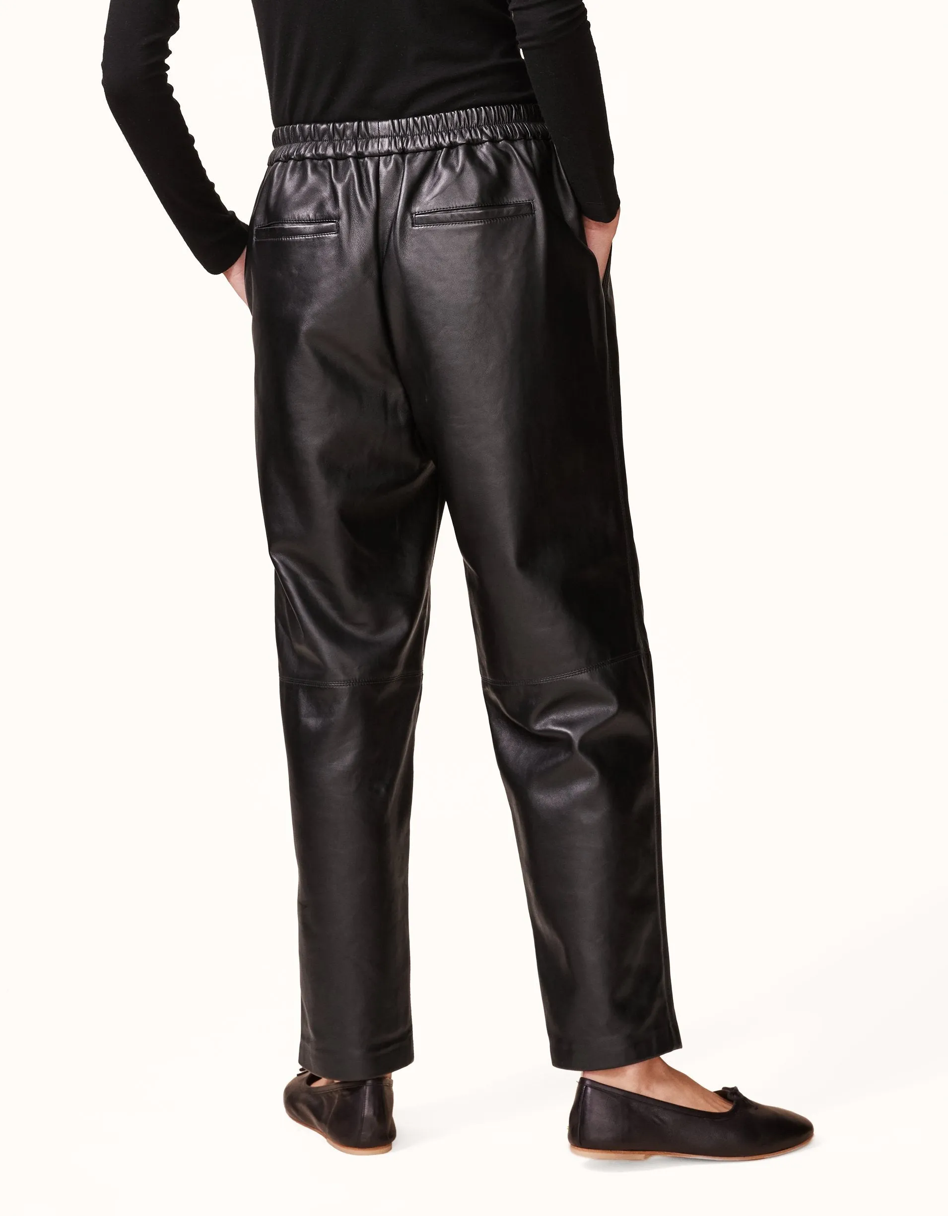 unsubscribed leather tapered pant