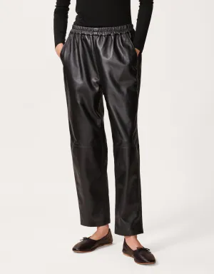 unsubscribed leather tapered pant