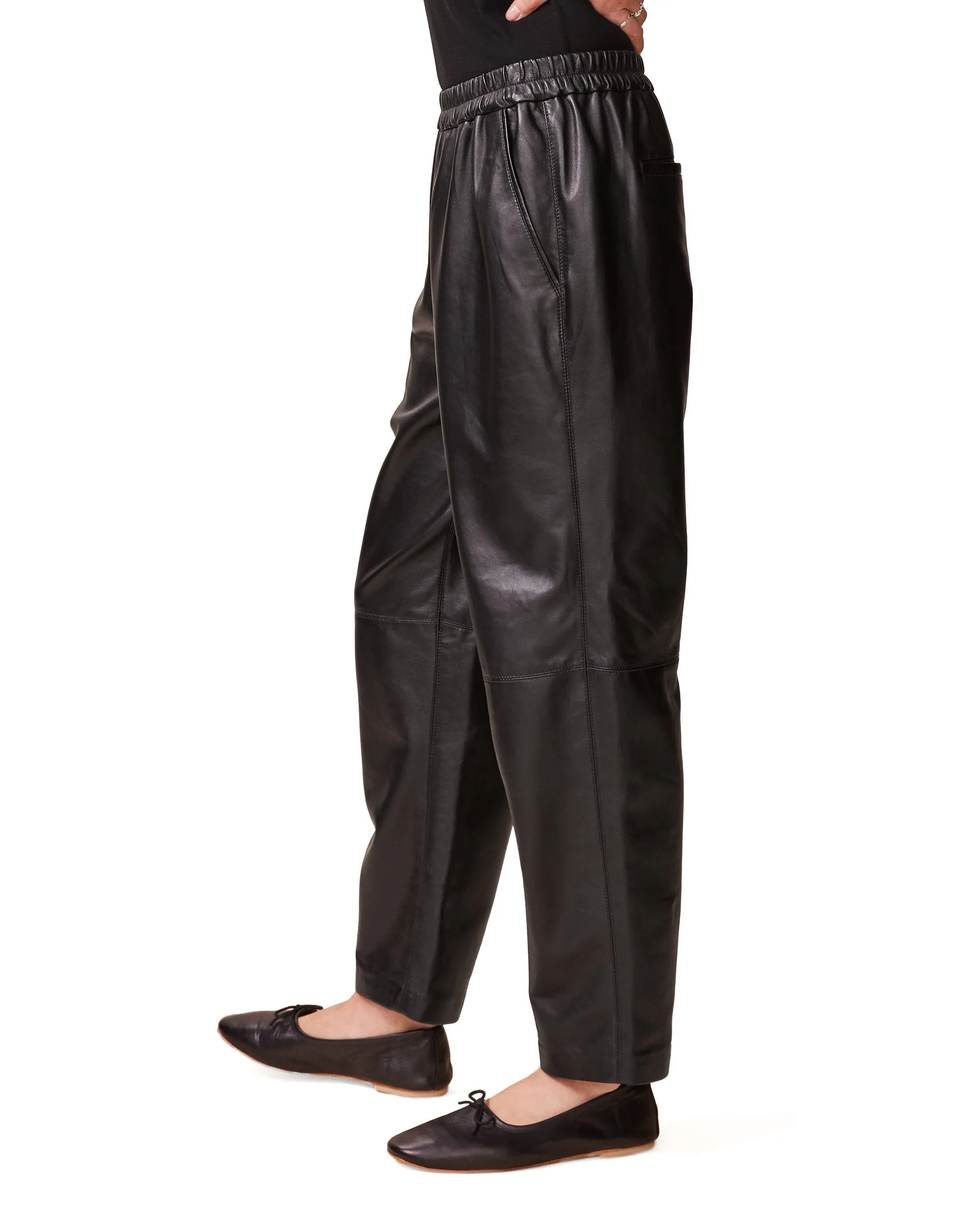 unsubscribed leather tapered pant