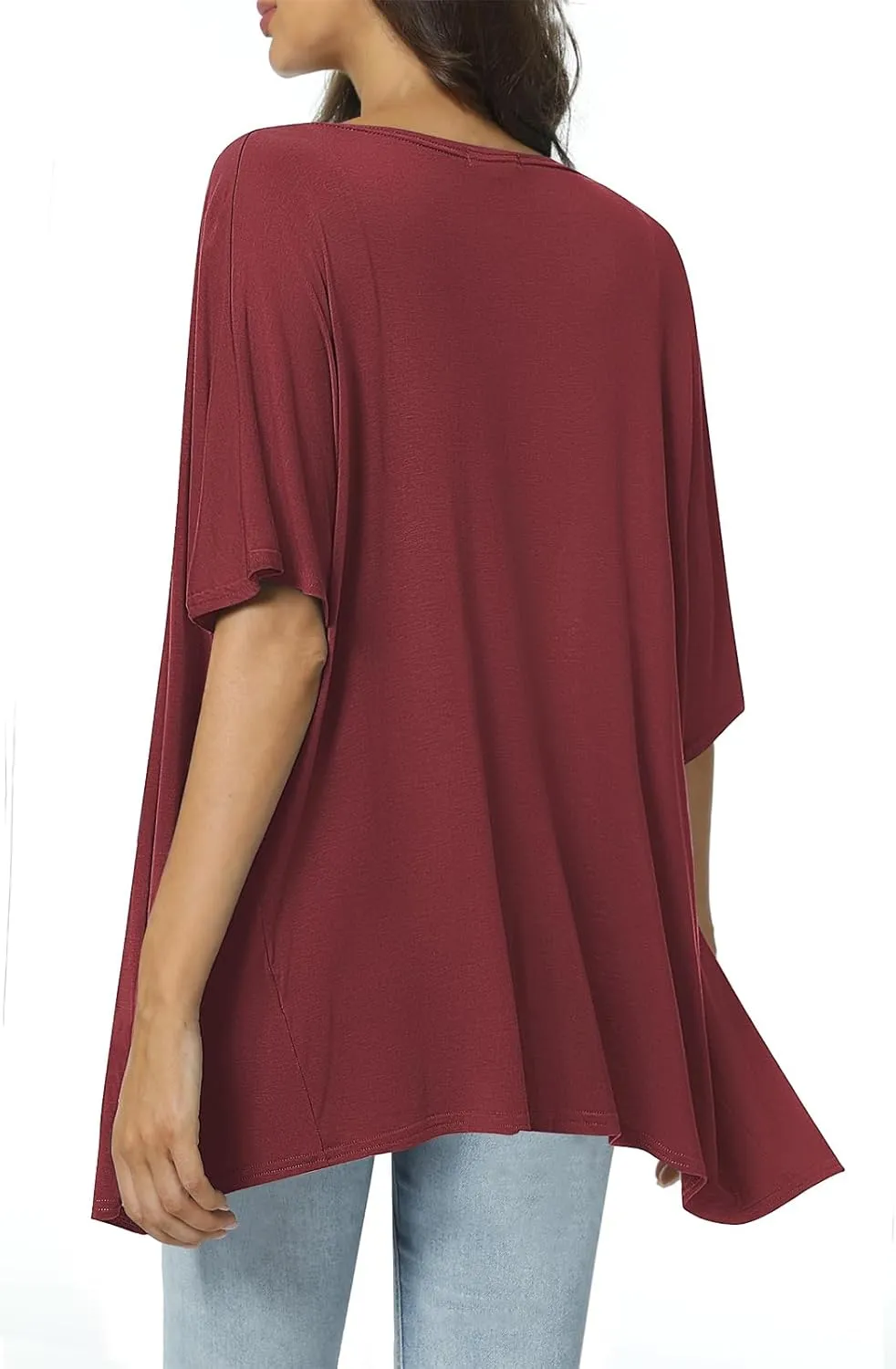 Urban CoCo Women's Lightweight Short Sleeve Kimono Cardigan Casual Cover Ups