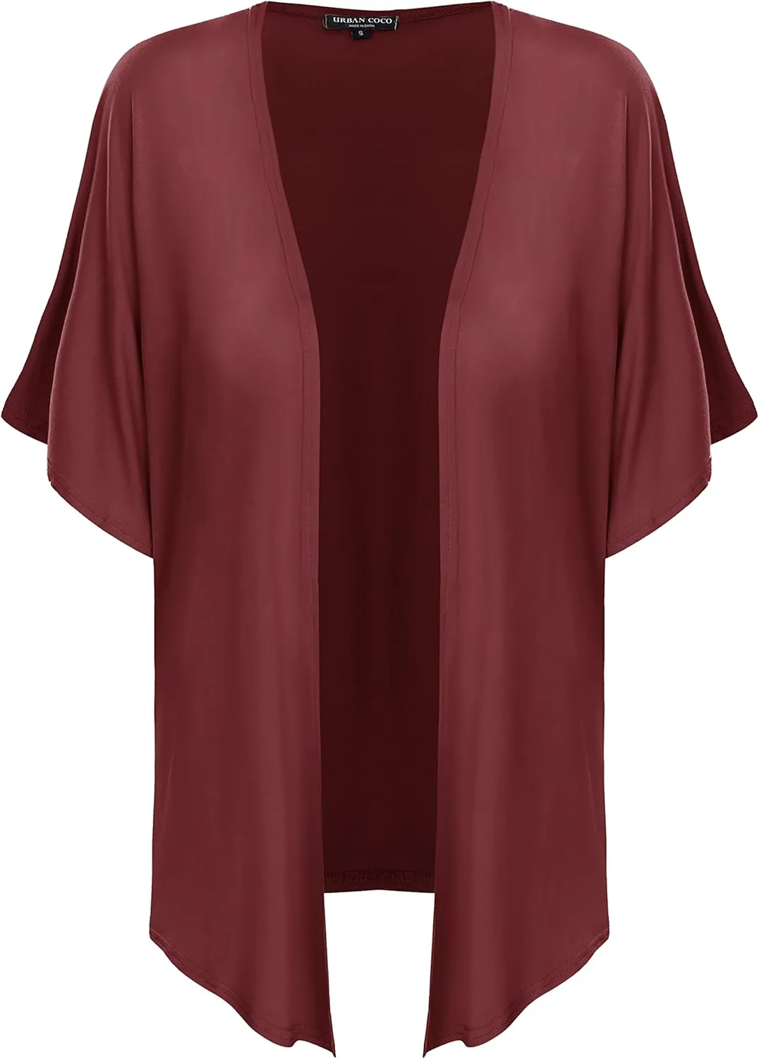 Urban CoCo Women's Lightweight Short Sleeve Kimono Cardigan Casual Cover Ups