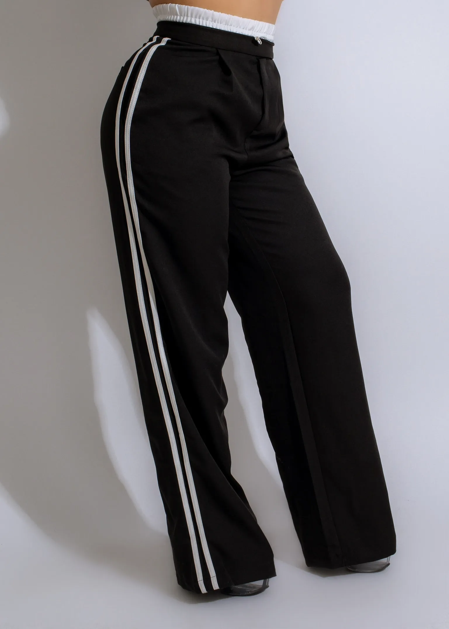 Urban Stripe Track Pants Black