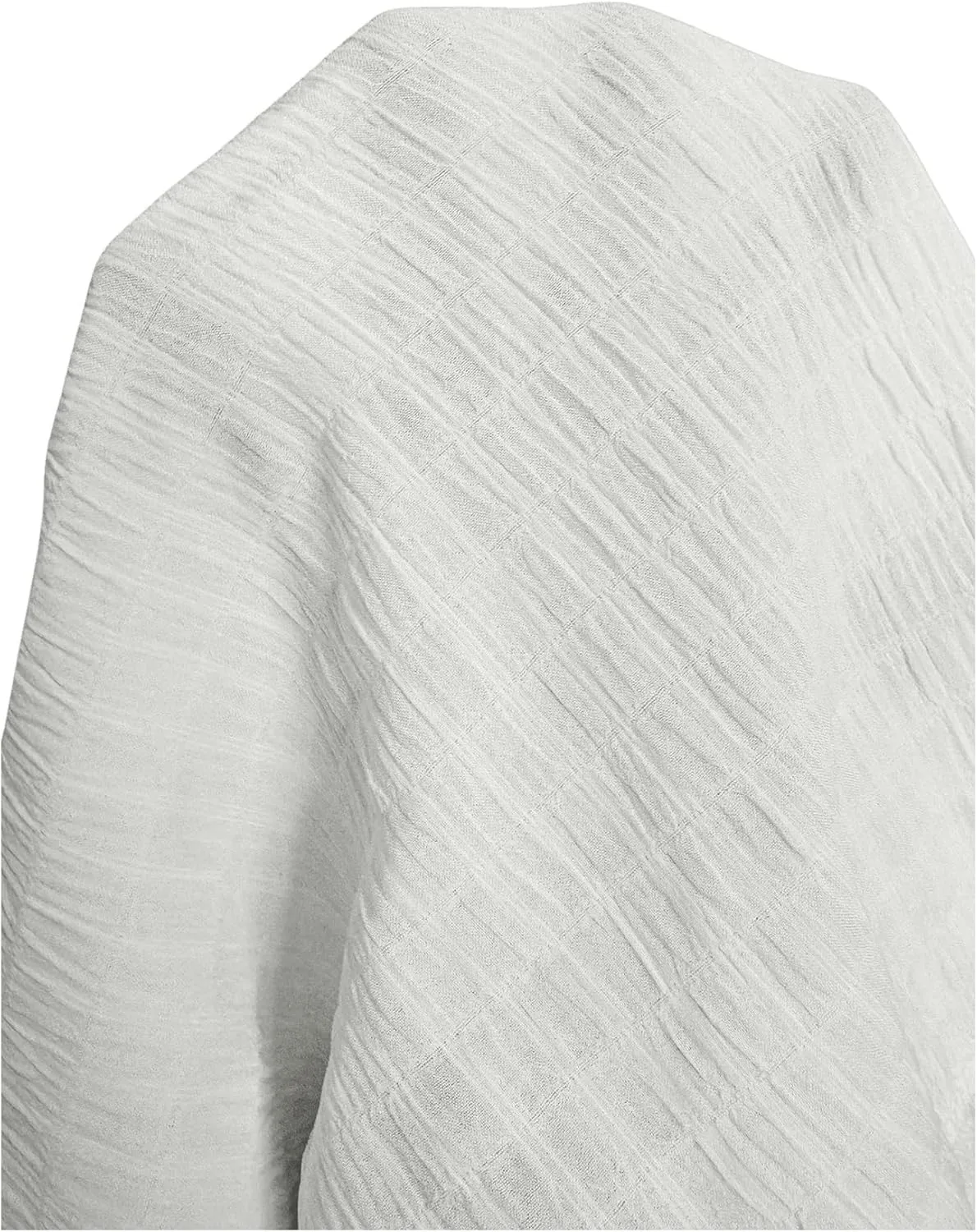 Verdusa Women's Long Sleeve Button Down Kimonos Cardigan Swimsuit Cover Up