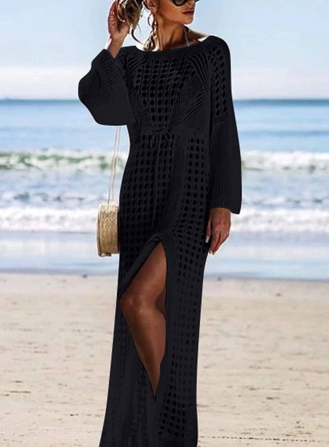 Wander Agio Beach Tops Sexy Floral Cover Dresses Bikini Cover-ups Net Long Skirt