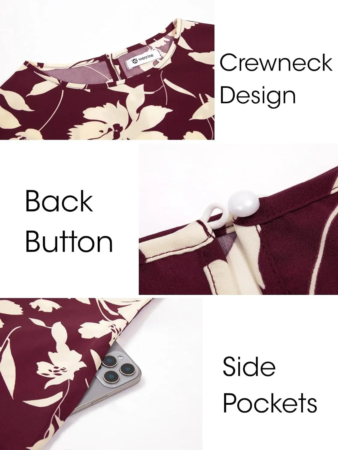Wenrine Womens Summer Dress 2025 Floral T Shirt Dress Casual Cap Sleeve Crewneck Loose Boho Shift Mini Dresses