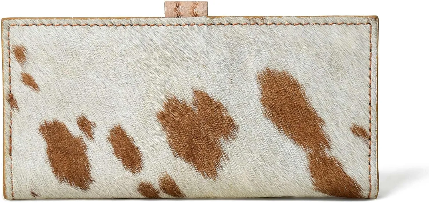 Wild West Cowhide Hair On Women Leather Bifold Wallet Best Idea for Gifting Wallet