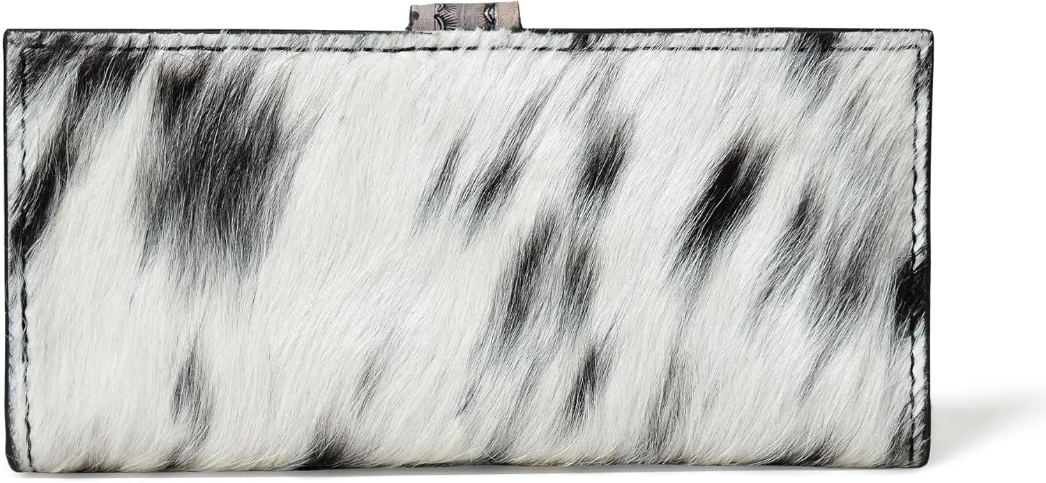 Wild West Cowhide Hair On Women Leather Bifold Wallet Best Idea for Gifting Wallet