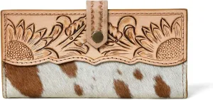 Wild West Cowhide Hair On Women Leather Bifold Wallet Best Idea for Gifting Wallet