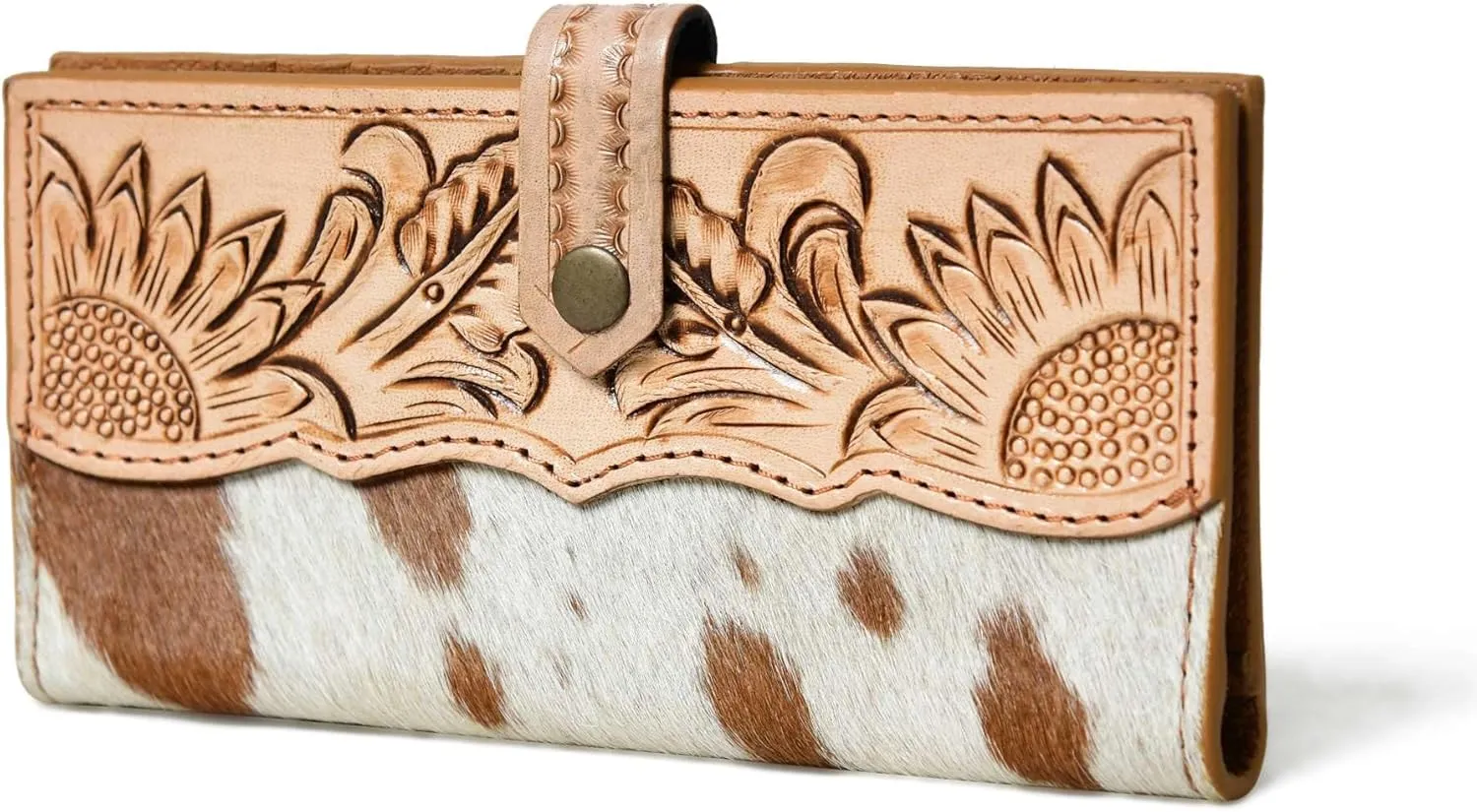 Wild West Cowhide Hair On Women Leather Bifold Wallet Best Idea for Gifting Wallet