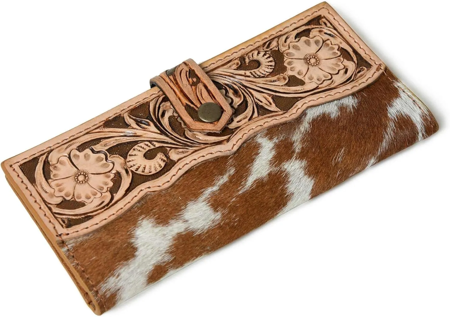Wild West Cowhide Hair On Women Leather Wallet Best Idea for Gifting Bifold Wallet