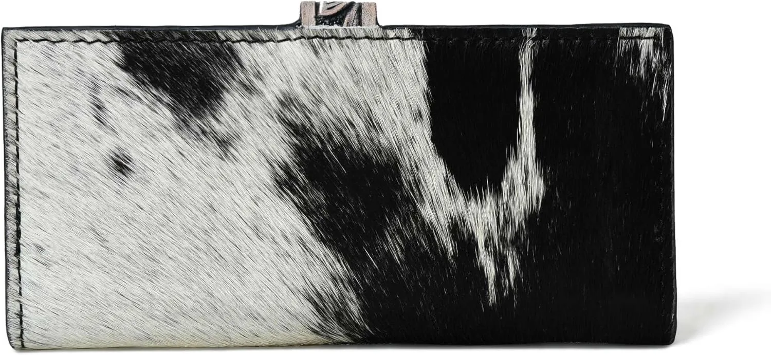 Wild West Cowhide Hair On Women Leather Wallet Best Idea for Gifting Bifold Wallet