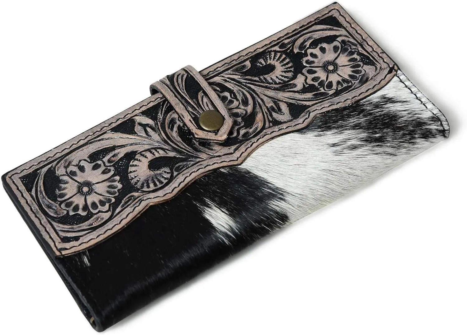 Wild West Cowhide Hair On Women Leather Wallet Best Idea for Gifting Bifold Wallet