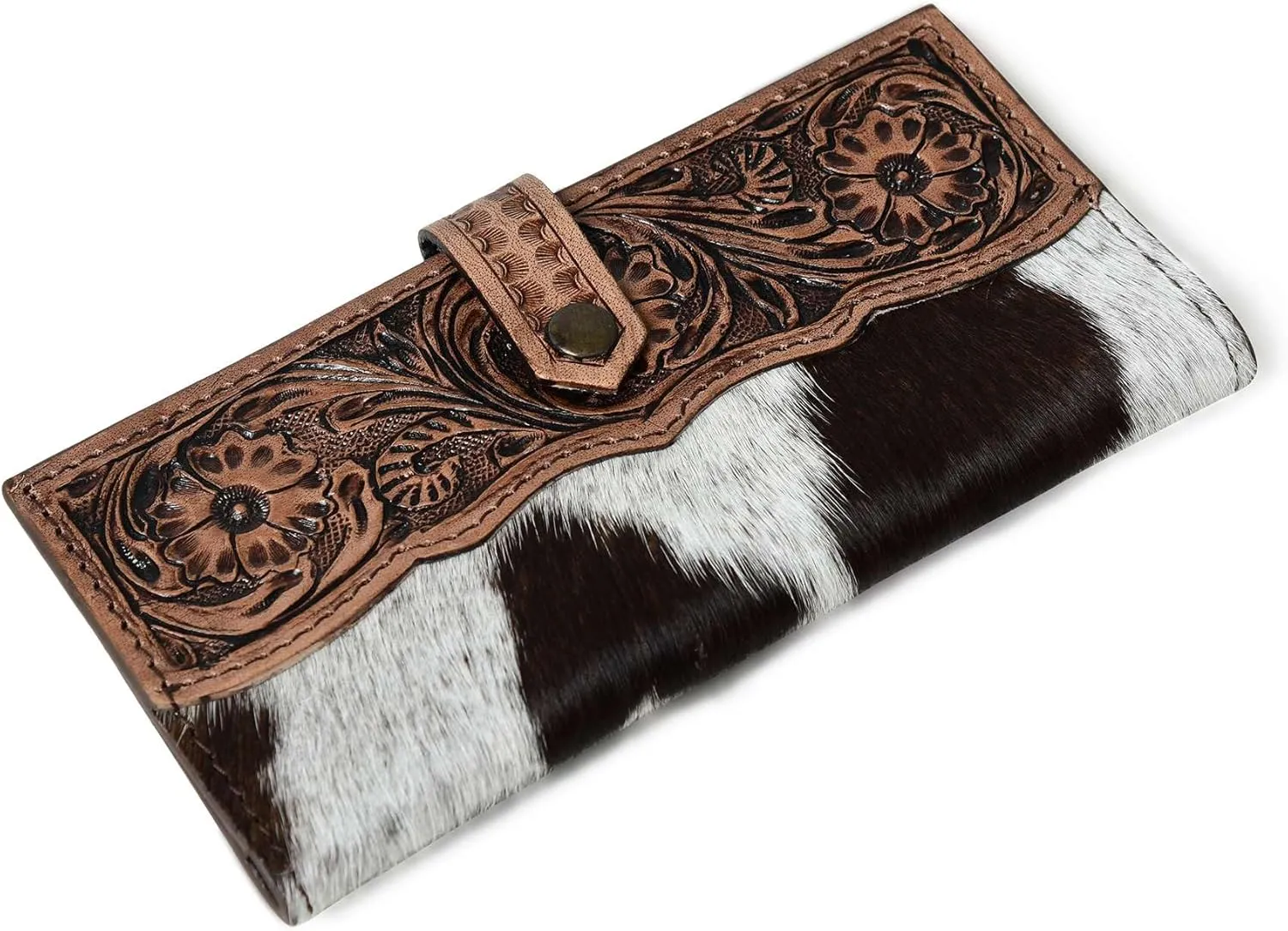 Wild West Cowhide Hair On Women Leather Wallet Best Idea for Gifting Bifold Wallet