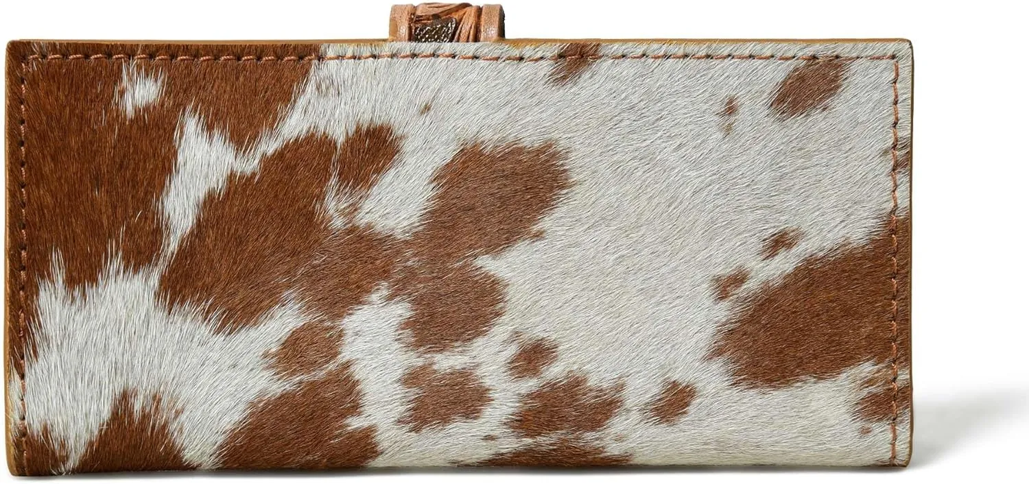 Wild West Cowhide Hair On Women Leather Wallet Best Idea for Gifting Bifold Wallet