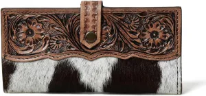 Wild West Cowhide Hair On Women Leather Wallet Best Idea for Gifting Bifold Wallet