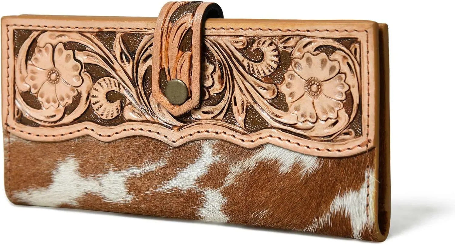 Wild West Cowhide Hair On Women Leather Wallet Best Idea for Gifting Bifold Wallet