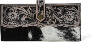 Wild West Cowhide Hair On Women Leather Wallet Best Idea for Gifting Bifold Wallet