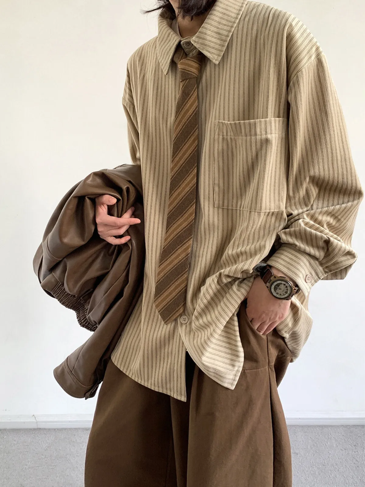 WLS Retro Loose Striped Shirt