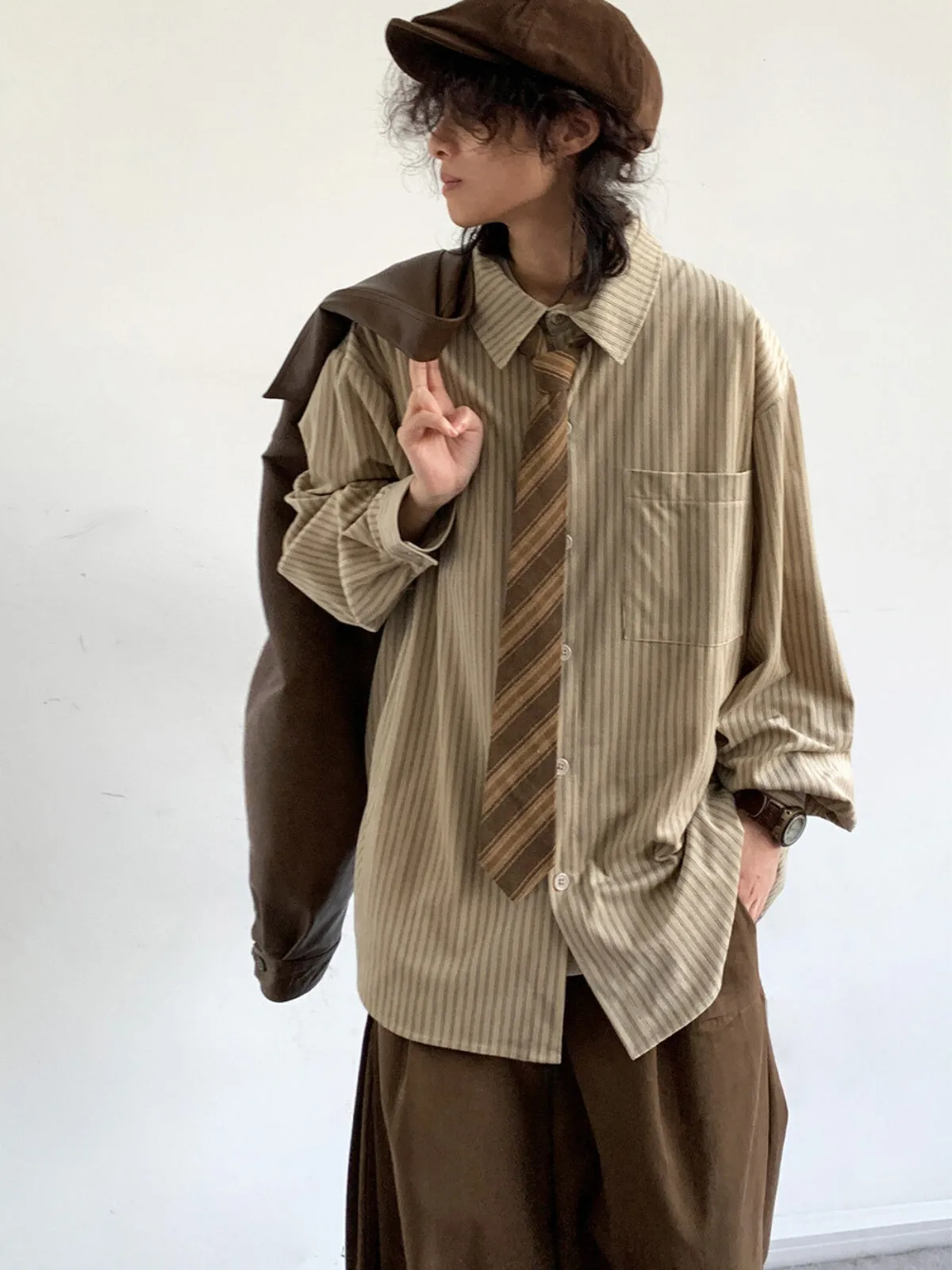 WLS Retro Loose Striped Shirt
