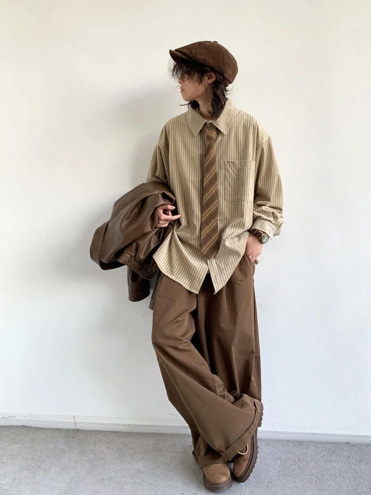 WLS Retro Loose Striped Shirt