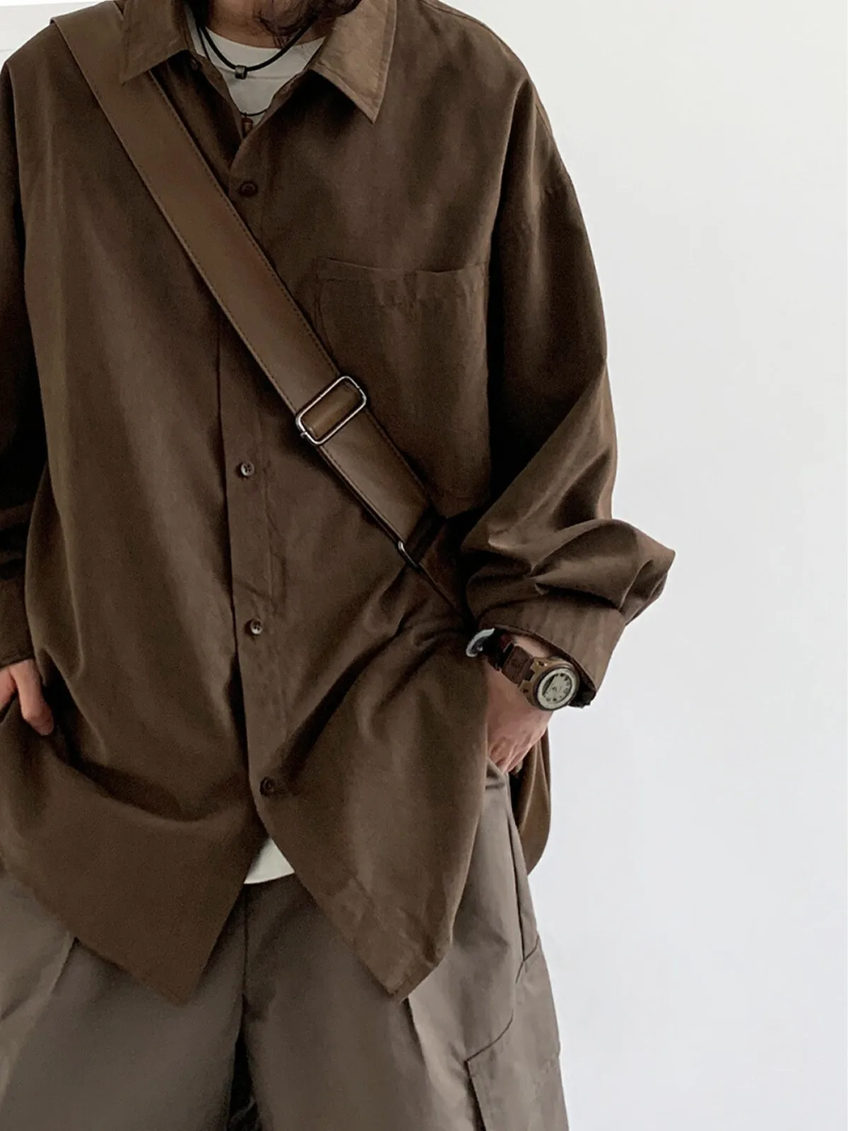 WLS Retro Suede Casual Shirt Jacket