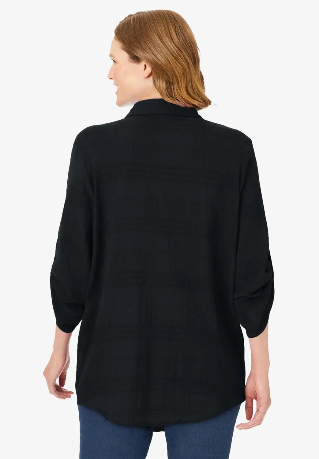 Woman Within Plus Size Cotton Gauze Bigshirt