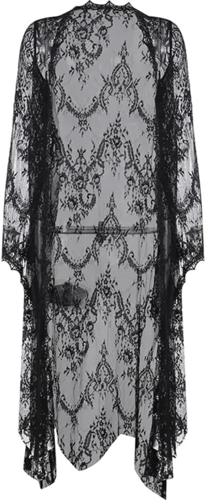 Women Goth Tops Punk Cover Ups Mesh Crop Top See Through Sexy Long Sleeve Blouse Y2k Black Rave Outfit Festival