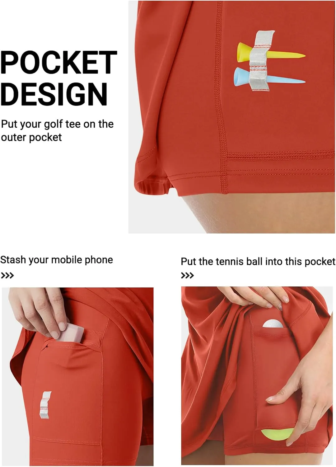 Women Tennis Golf Dress with Built-in Shorts and Bra-Workout Athletic Activewear for Exercise
