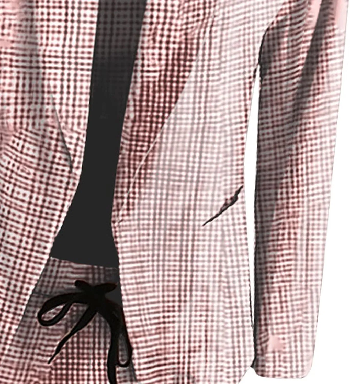 Women's 2 Piece Blazer Set Casual Plaid Blazer Jackets & Drawstring Leggings Pants Suits Business Casual Outfits