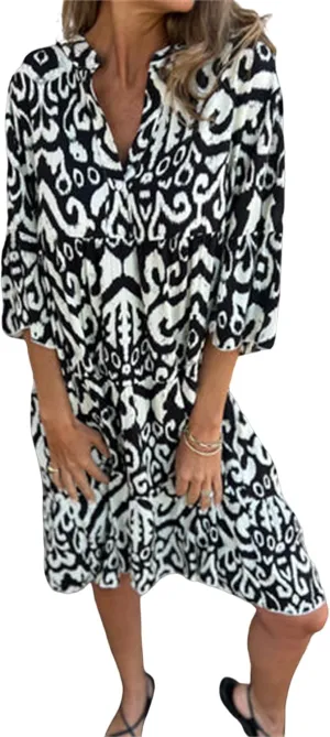 Women's Beach Cover Ups Sundress Casual V Neck Short Sleeve Boho Floral Print Flowy Maxi Summer Dresses
