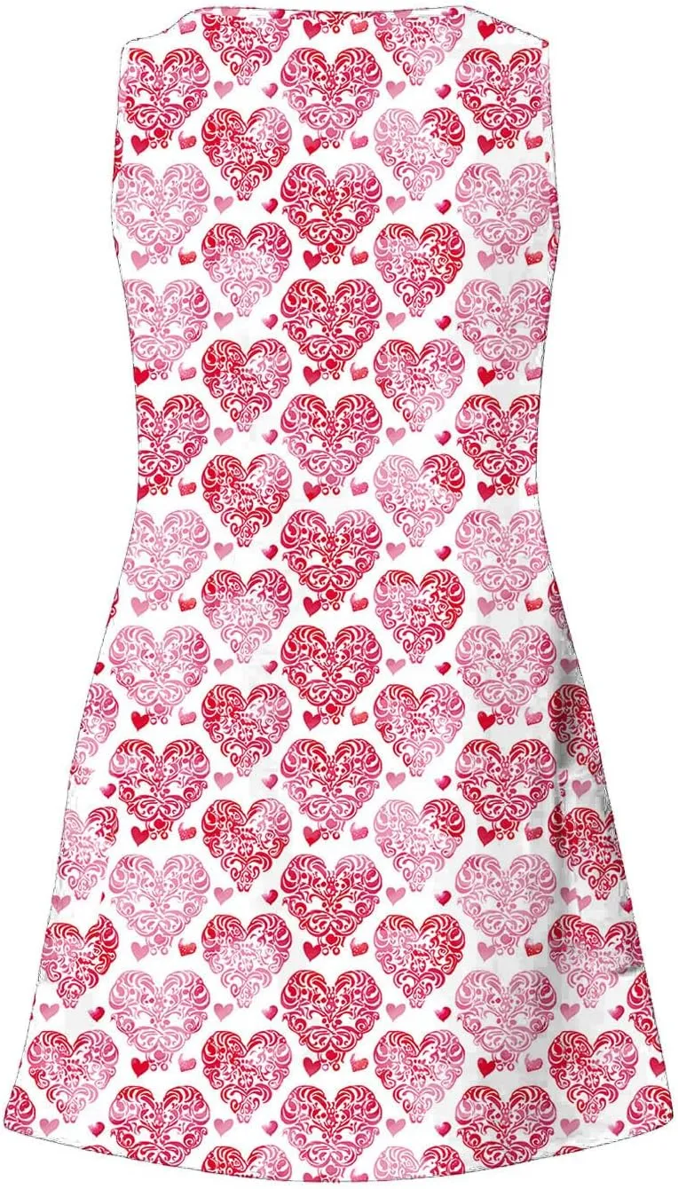 Women's Casual Boho Tank Dress Summer Beach Sundress Vintage Floral Printed A-Line Dresses Elegant Midi Sundresses