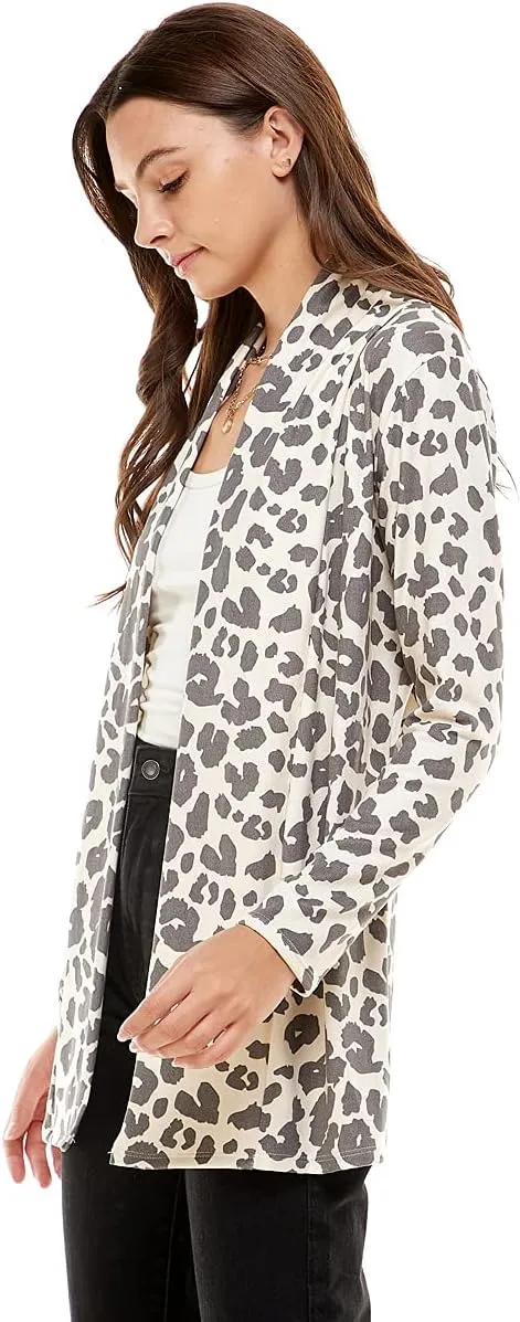 Women's Casual Lightweight Open Front Cardigans with Pockets and Formal Thin Kimono Duster Sweater Cardigan