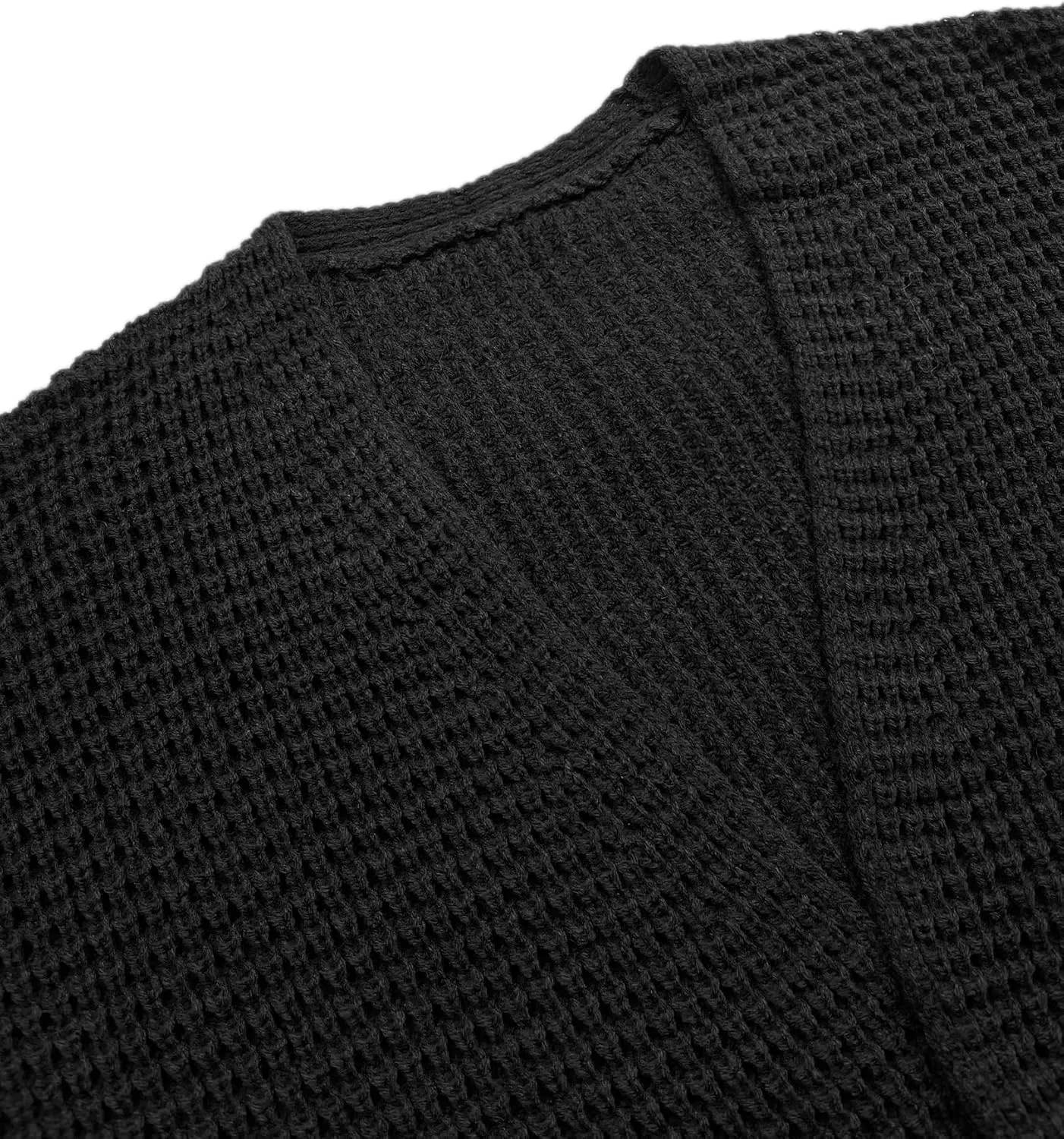 Womens Oversized Lightweight Waffle Knit Long Cardigan Spring 2025 Trendy Casual Outfits Open Front Duster Sweater
