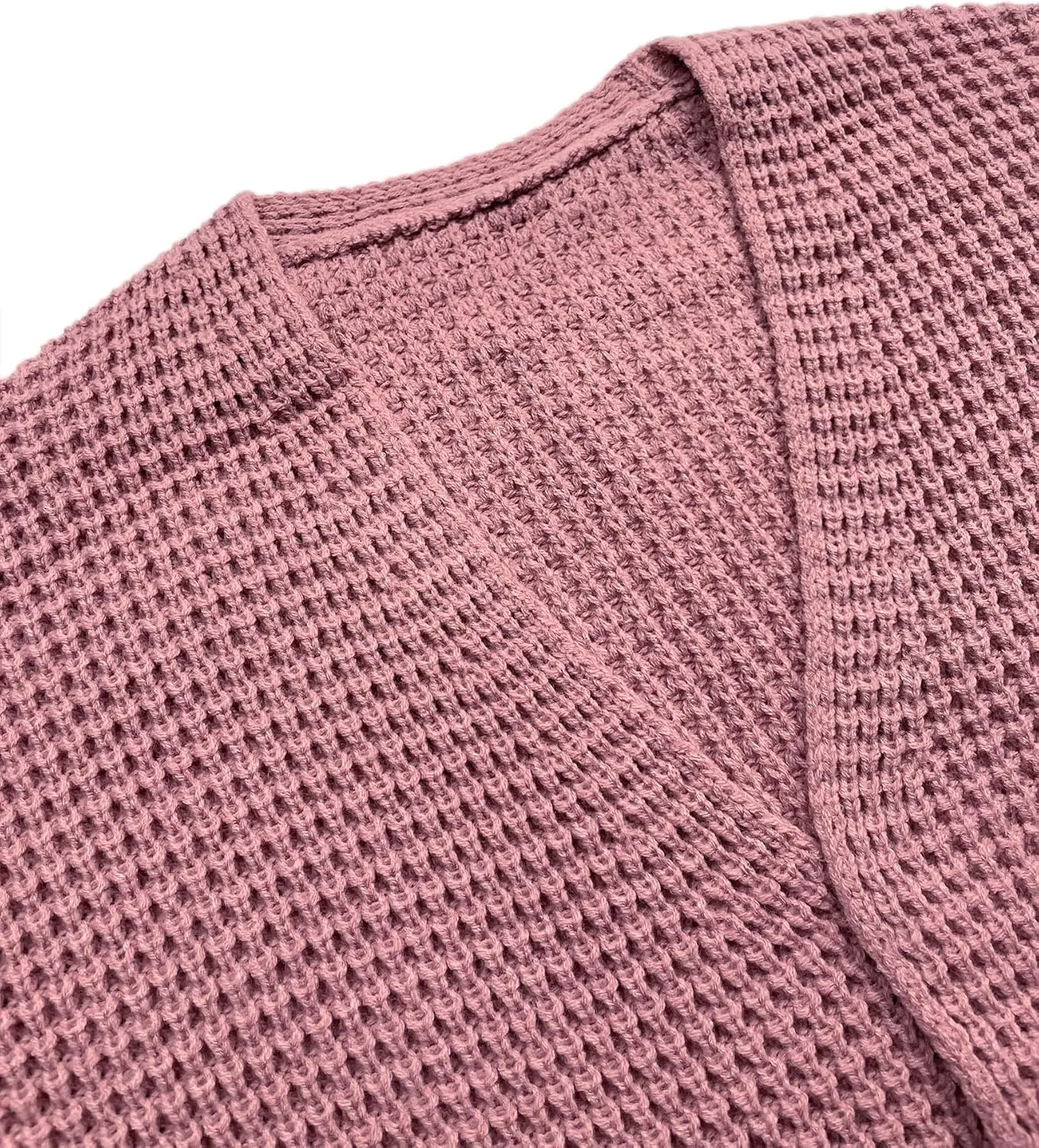Womens Oversized Lightweight Waffle Knit Long Cardigan Spring 2025 Trendy Casual Outfits Open Front Duster Sweater