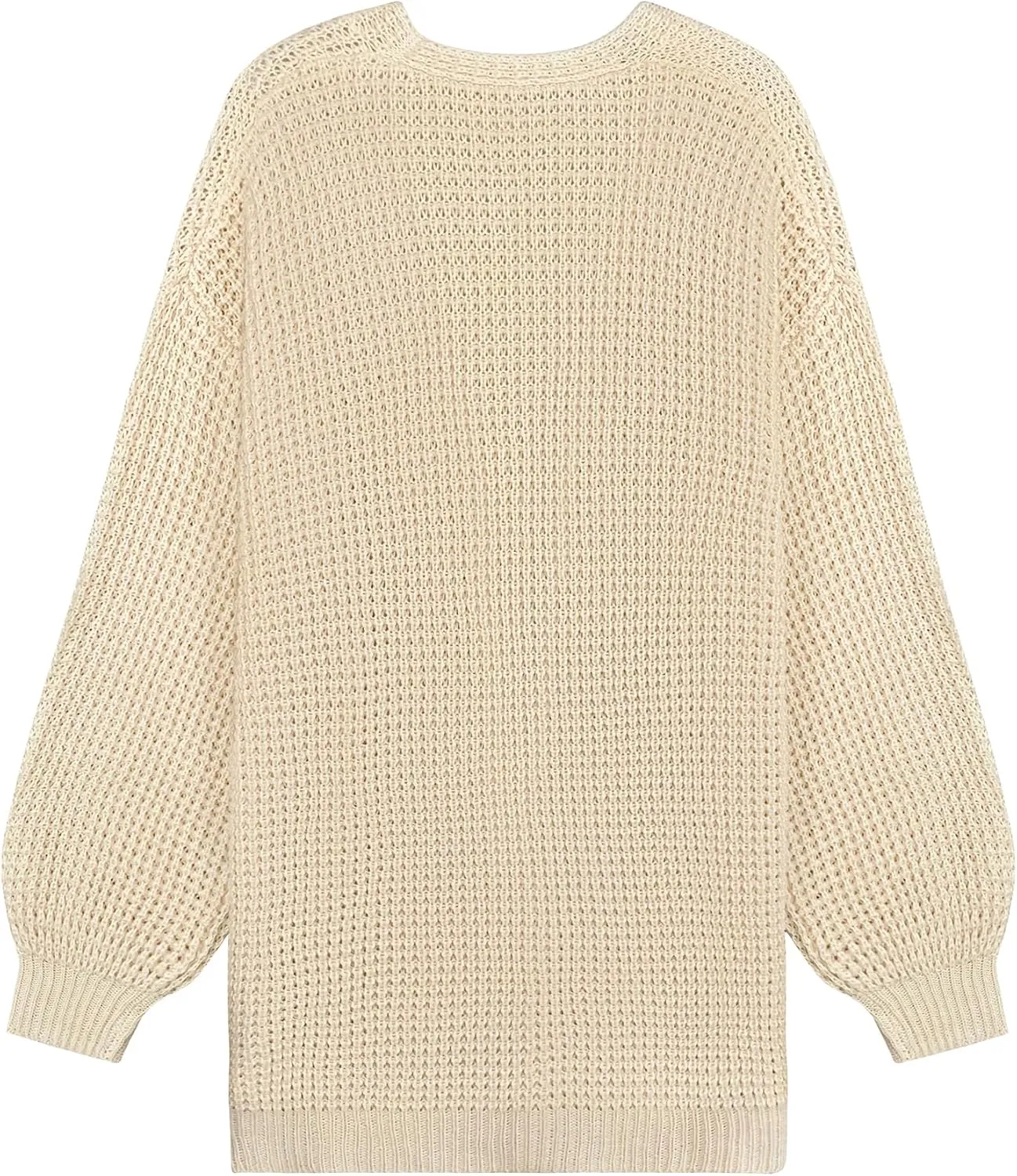 Womens Oversized Lightweight Waffle Knit Long Cardigan Spring 2025 Trendy Casual Outfits Open Front Duster Sweater