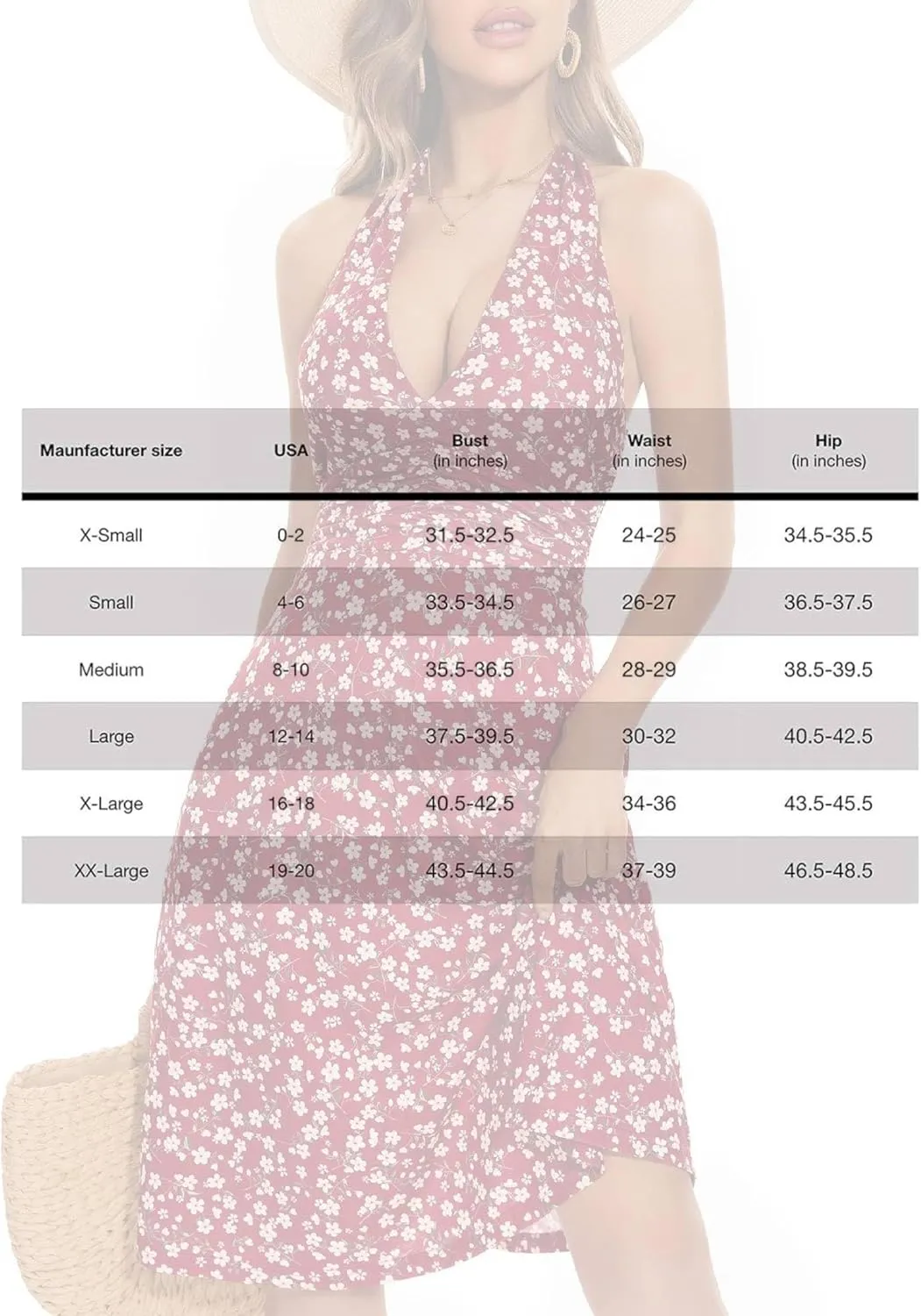 Women's Summer Floral Print Haltter Neck Sleeveless Mini Dress Ruched Waist Ruffle Hem Sundress Vacation Beach Oufits