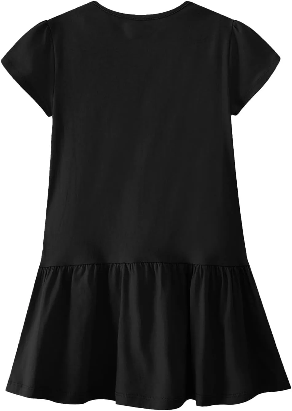 Womens Summer T Shirt Dress Casual Short Sleeve Ruffle Hem Crewneck Loose Mini Dresses Dress for Women Party