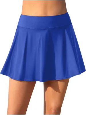 Women's Swim Skirt Belly Tightening Swimsuit Skirt High Waisted Swimsuit Bottom Womens Swim