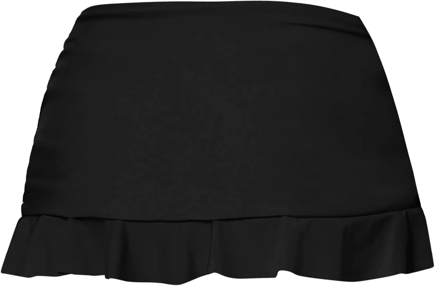 Women's Swim Skirt High Waisted Fold Bathing Suit Skirt Built in Swim Shorts Bottoms for Women Teen Girl Swim