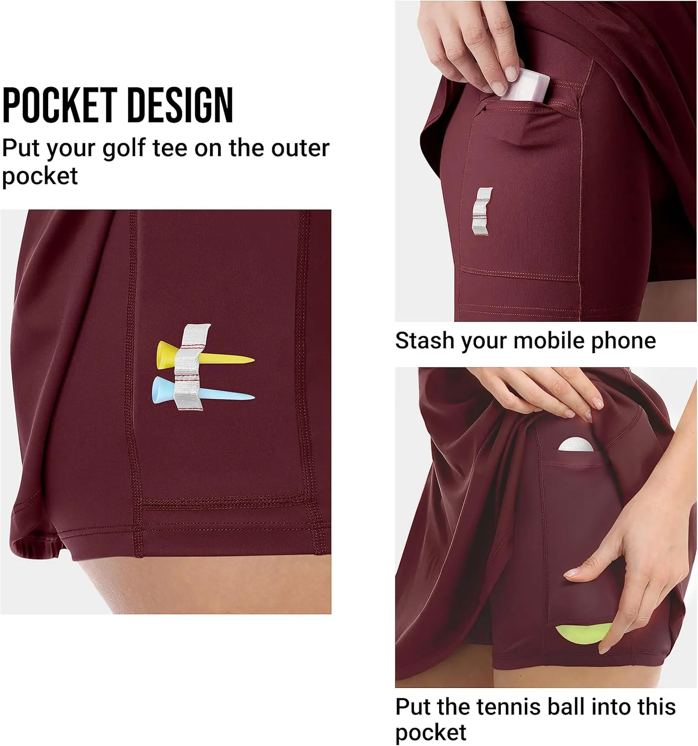Womens Workout Tennis Dress with Built in Shorts and Bra Athletic Golf Activewear for Exercise