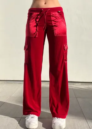 Y2k Red BCBG Track Pants (M)