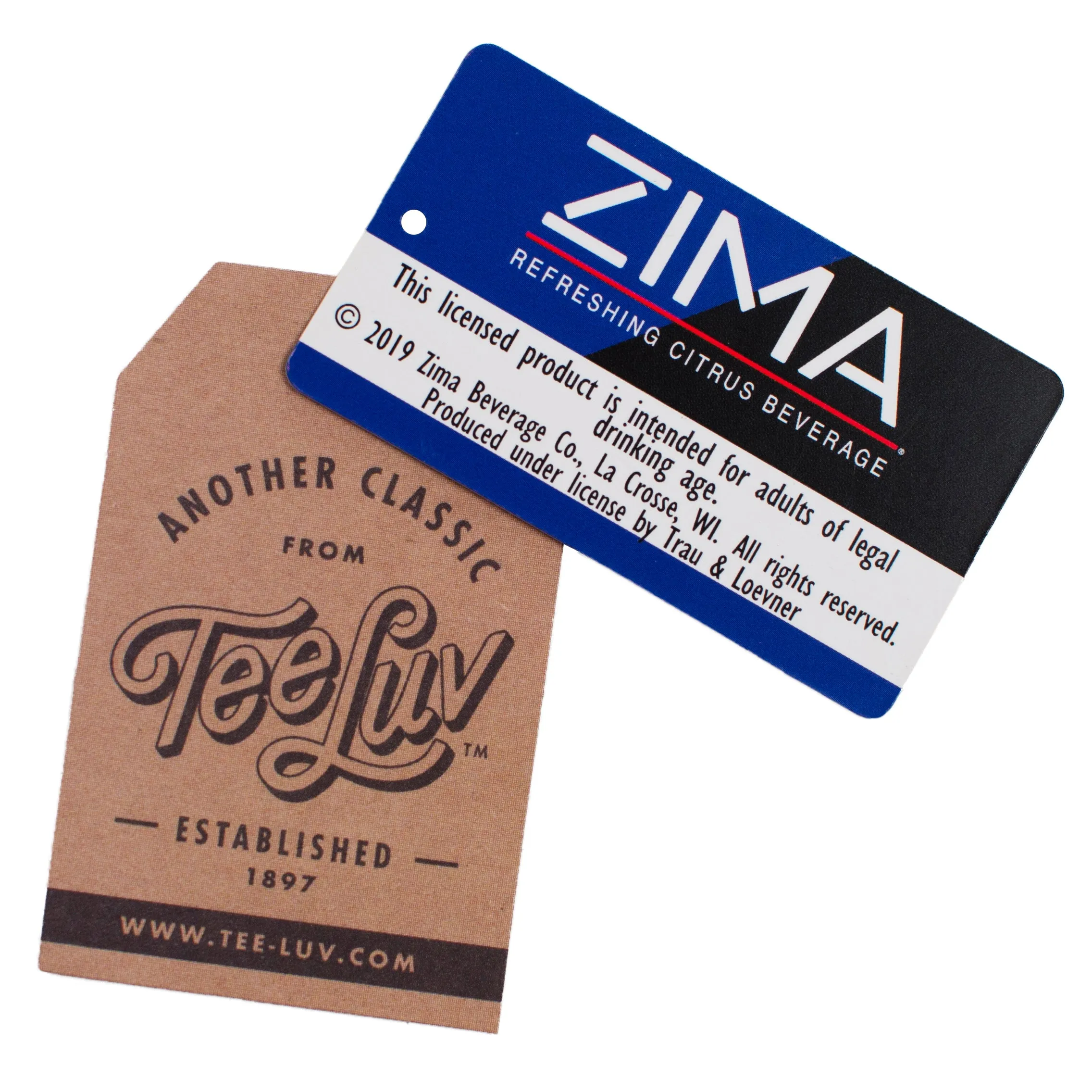 Zima 90s Retro Beer Logo Baseball Cap - White and Black